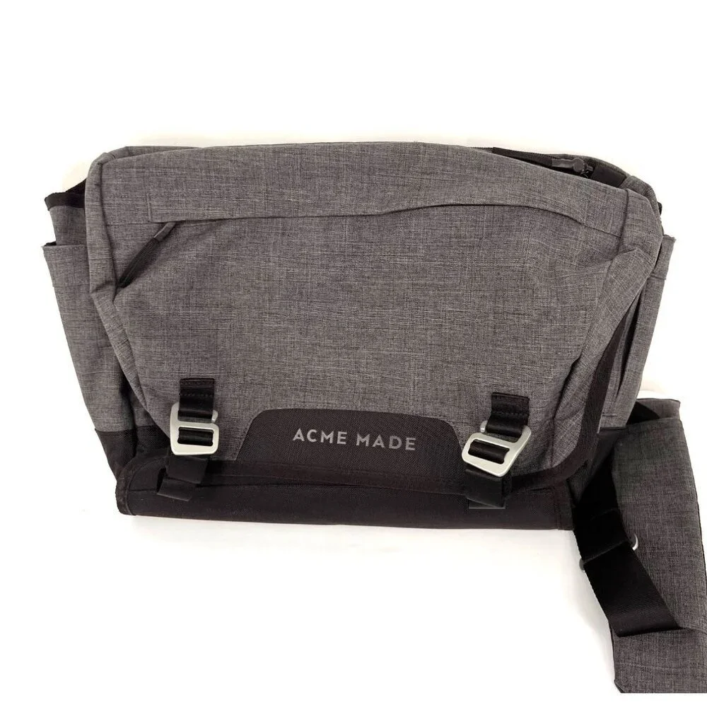Acme Made San Francisco - Divisadero Attache Grey Messenger Bag AM21321